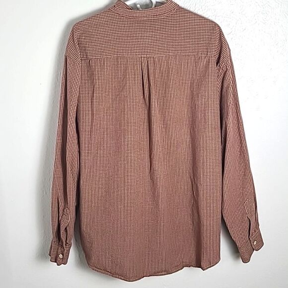 Abercrombie & Fitch Longsleeve Buttondown Shirt, Red & Tan Plaid, Size Large - Picture 4 of 5